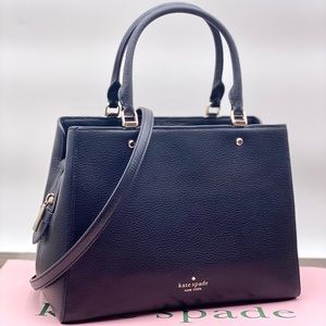 Kate Spade Leila Medium Satchel Crossbody Black